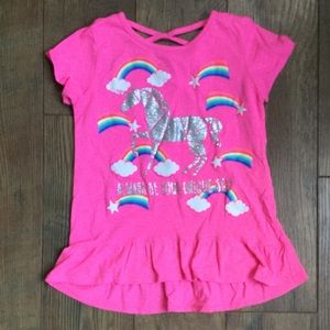 Garanimals Girls size 8 pink unicorn tee shirt